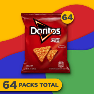Doritos Nacho Cheese Tortilla Chips, 1.75 oz., 64 pk.