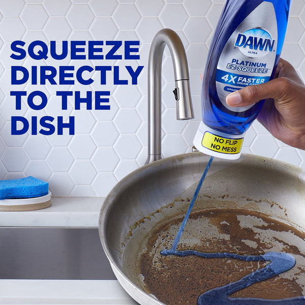Dawn EZ-Squeeze Platinum Liquid Dish Soap, Fresh Rain Scent, 4 pk., 97.2 fl. oz.