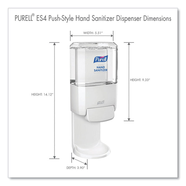 Purell Push-Style Hand Sanitizer Dispenser, White 1 pk.