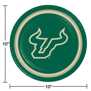 South Florida Bulls NCAA Round Paper Plates, 10