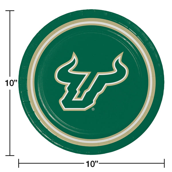 South Florida Bulls NCAA Round Paper Plates, 10
