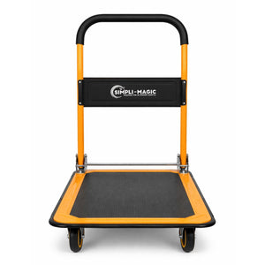 Simpli-Magic Foldable Platform Push Cart Hand Truck Dolly, 330 lb Capacity, Steel Flatbed with Swivel Wheels