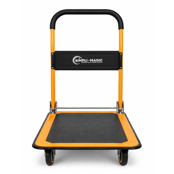 Simpli-Magic Foldable Platform Push Cart Hand Truck Dolly, 330 lb Capacity, Steel Flatbed with Swivel Wheels