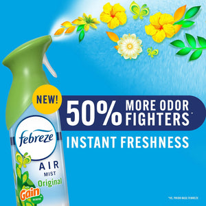Febreze Air Mist Air Freshener Spray, Gain Original + Unstopables Fresh, 4ct., 32.4 oz.