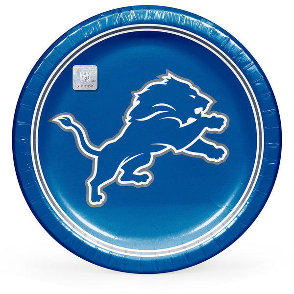 Detroit Lions NFL Round Paper Plates, 10