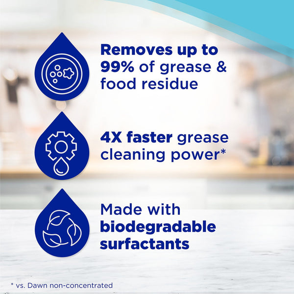 Dawn EZ-Squeeze Platinum Liquid Dish Soap, Fresh Rain Scent, 4 pk., 97.2 fl. oz.