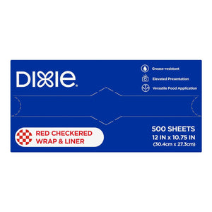 Dixie Red Checkered Wrap and Liner, 12" X 10.75