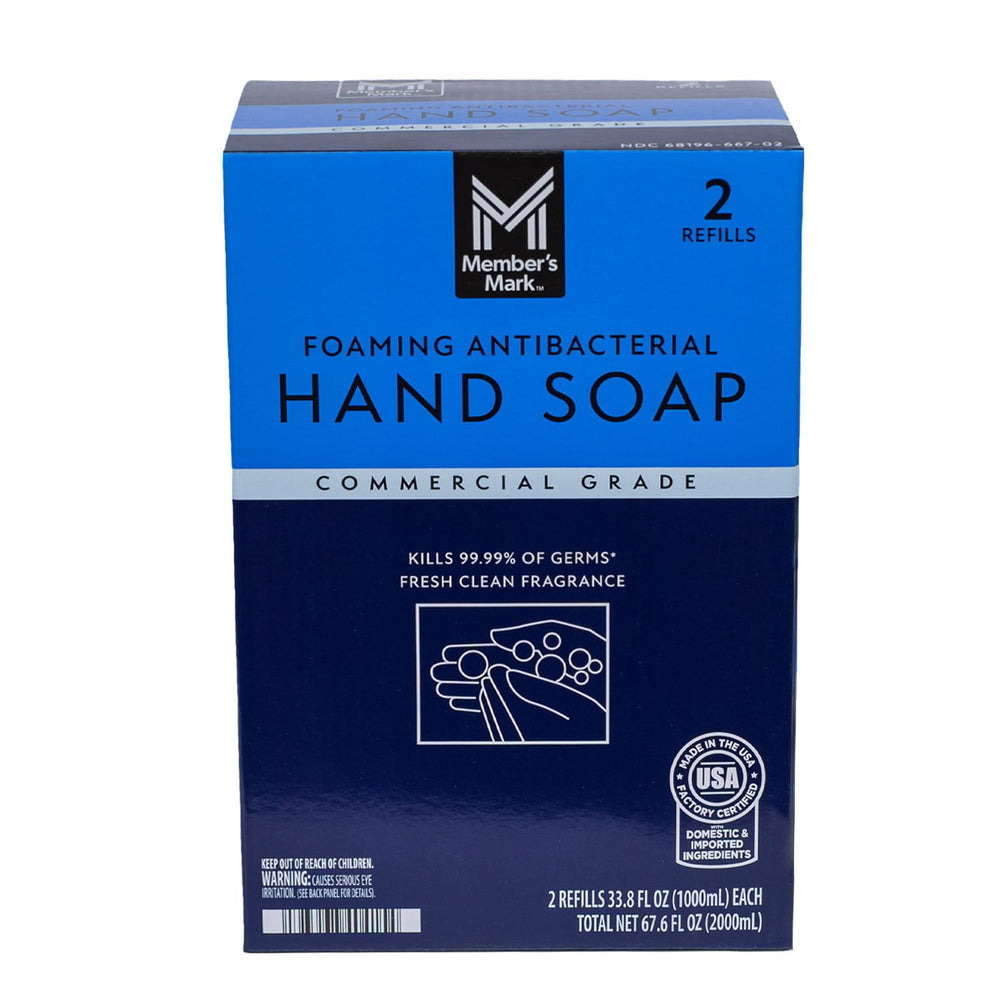 Member's Mark Antibacterial Foaming Hand Soap, 67.6 fl. oz., 2 refills