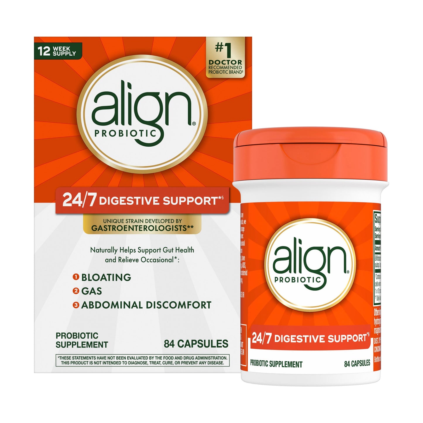 Align Probiotic Digestive Health Supplement Capsules, 84 ct.