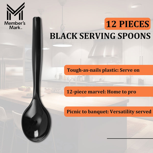 Member's Mark Heavyweight Plastic Serving Spoons 12 ct.