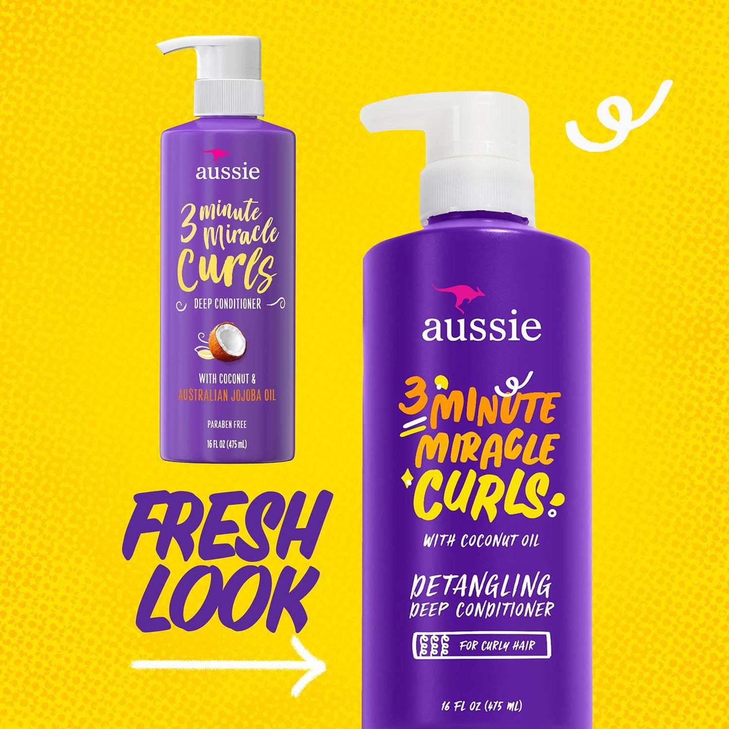 Aussie 3 Minute Miracle Curls Detangling Deep Conditioner, 16 oz., 2 pk.