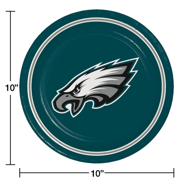 Philadelphia Eagles NFL Round Paper Plates, 10