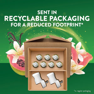 Air Wick Plug In Scented Oil Air Freshener, Vanilla & Pink Papaya, 2 Warmers +7 Refills