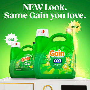 Gain + Oxi Liquid Laundry Detergent, Original, 159 Loads, 170 fl. oz.