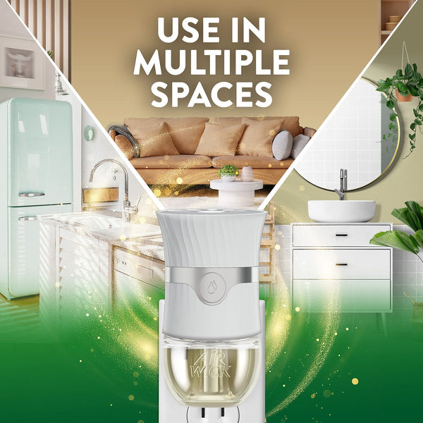 Air Wick Plug In Scented Oil Air Freshener, Sea Spray & Breeze, Sweet Peach, 1 warmer + 6 refills