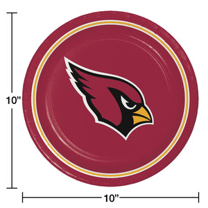Arizona Cardinals NFL Round Paper Plates, 10