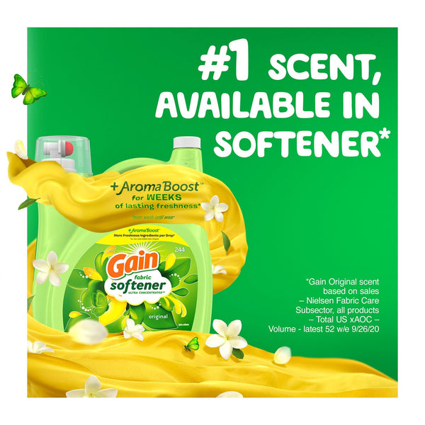 Gain Liquid Fabric Softener, Original Scent, 244 loads, 143 fl. oz.