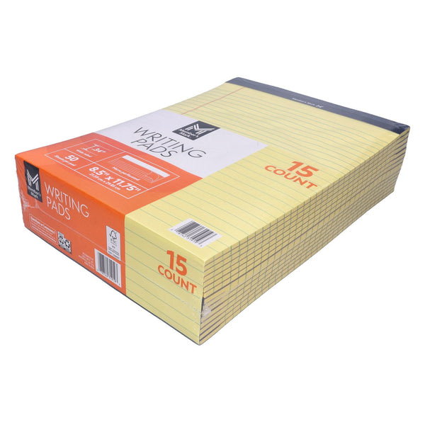 Member's Mark Legal Writing Pad - Perforated Canary 15-Pack