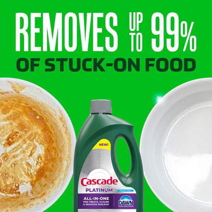 Cascade Platinum Gel Dishwasher Detergent, Fresh, 125 fl. oz.