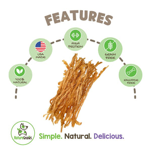 Nature Gnaws, USA Turkey Tendons Natural Dog Chews, 12 oz.