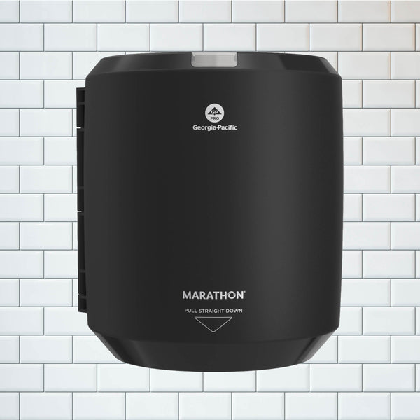 Marathon Manual Centerpull Paper Towel Dispenser, Black