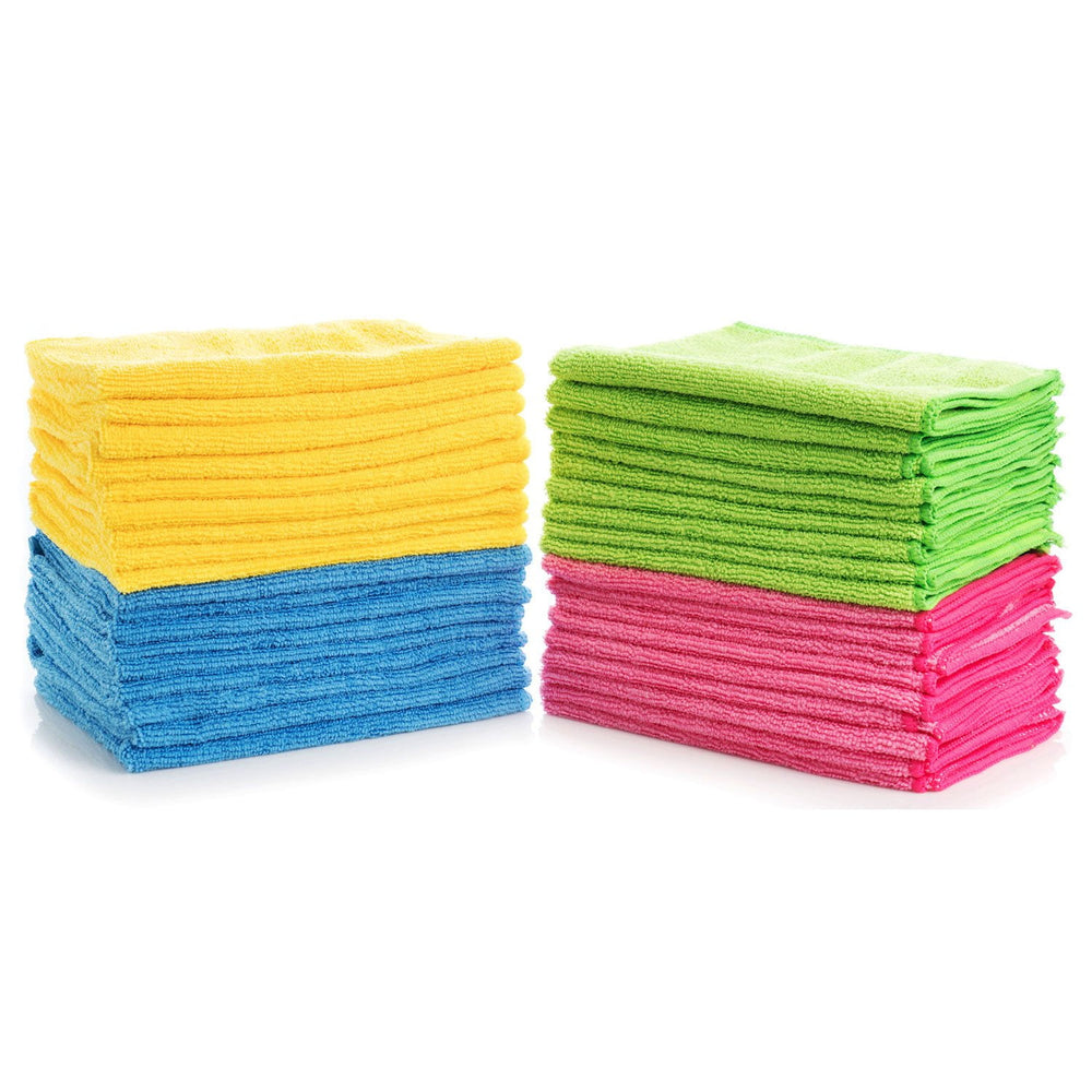Hometex Microfiber Towels, 432 pack, Assorted Colors