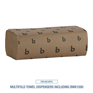 Boardwalk Multifold 1-Ply Natural Paper Towels 16 pks., 250 towels/pk.