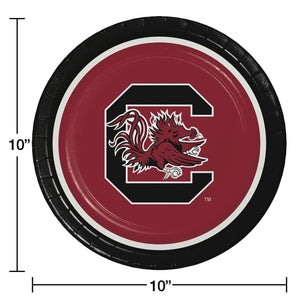 South Carolina Gamecocks NCAA Round Paper Plates, 10