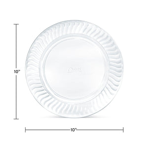 Chinet Crystal Clear Plastic Dinner Plate, 10" 100 ct.