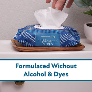 Member's Mark Flushable Wipes, Fresh Scent, 540 ct.