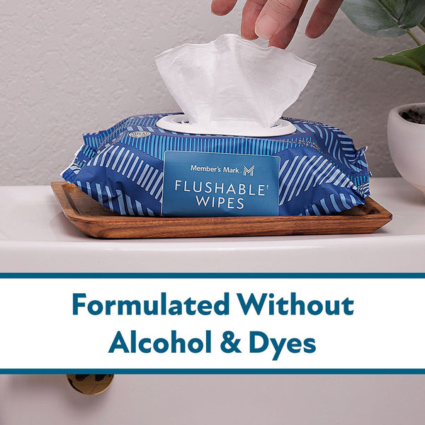 Member's Mark Flushable Wipes, Fresh Scent, 540 ct.