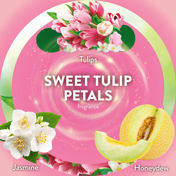 Air Wick Plug In Scented Oil Air Freshener, Sweet Tulip Petals, 1 warmer + 6 refills