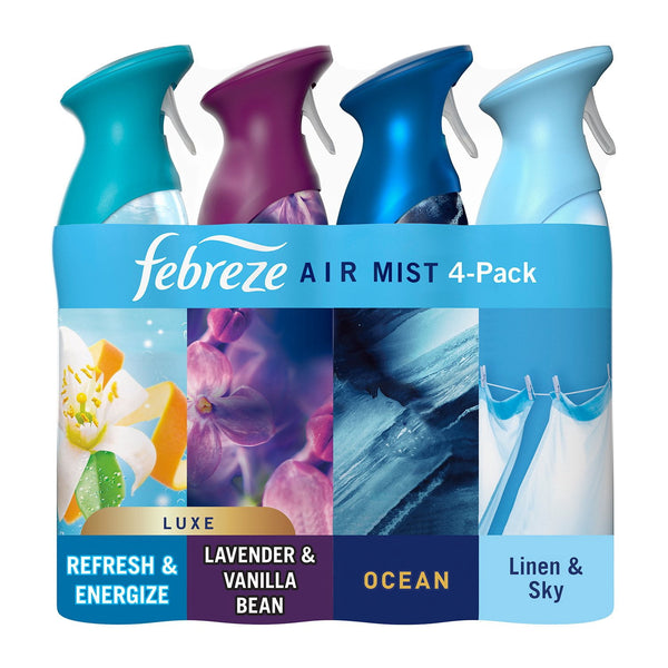 Febreze Air Mist Air Freshener Spray, Mixed Scent, 4ct., 32.4 oz.