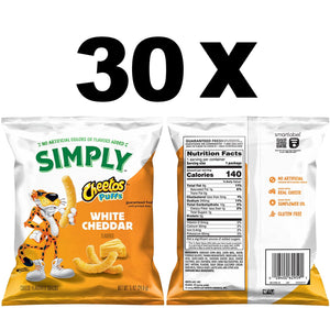 Simply Cheetos White Cheddar Puffs, 0.87 oz., 30 pk.