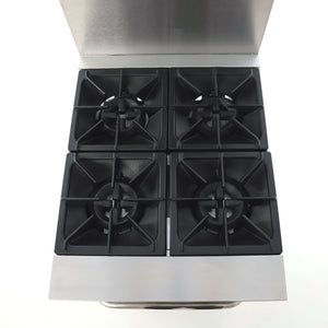 General Stainless Steel Gas Range with Oven, Choose Size & Gas Type