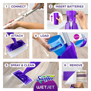 Swiffer WetJet Refill Pack, Lavender, 32  Pads + 2 Refills