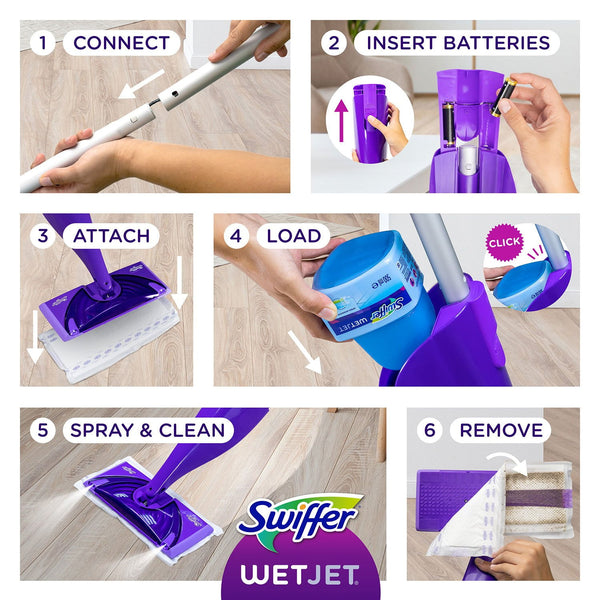 Swiffer WetJet Refill Pack, Lavender, 32  Pads + 2 Refills