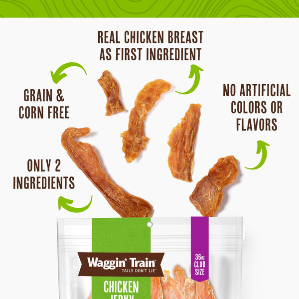 Waggin Train Chicken Jerky Dog Treats, 36 oz.