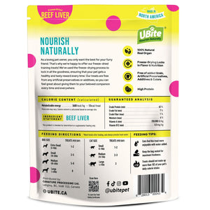 UBite Raw Bits Freeze-Dried Beef Liver Dog + Cat Treats, 17 oz.