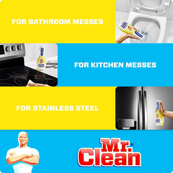 Mr. Clean Clean Freak Multi-Surface Cleaner, Lemon Zest, 2 trigger sprays + refill