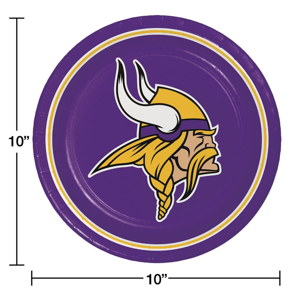 Minnesota Vikings NFL Round Paper Plates, 10