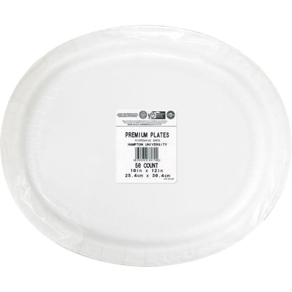 Hampton University NCAA HBCU Oval Paper Plates, 50 ct.