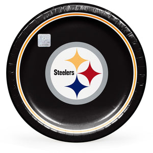 Pittsburgh Steelers NFL Round Paper Plates, 10