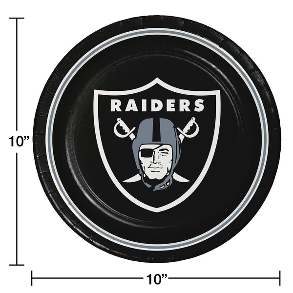 Las Vegas Raiders NFL Round Paper Plates, 10