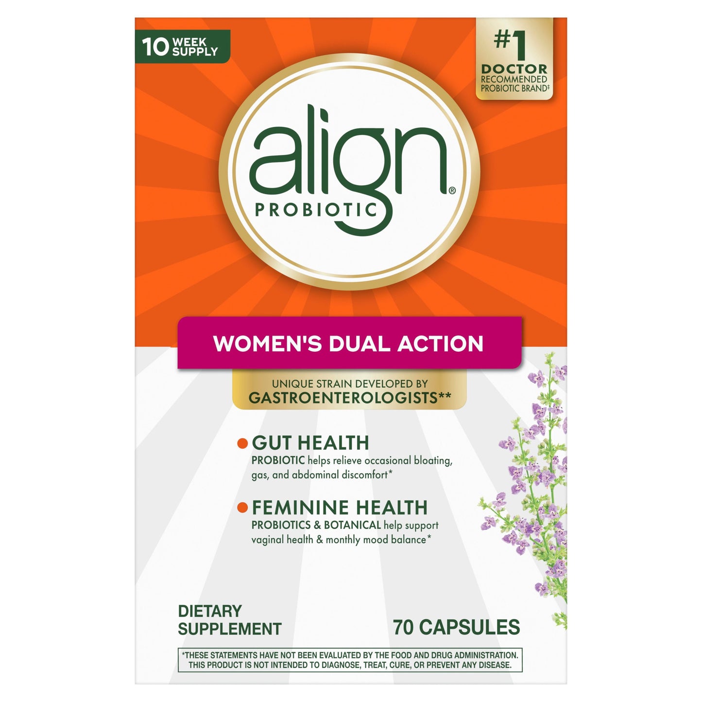 Align Probiotic Women's Dual Action Capsules, 70 ct.