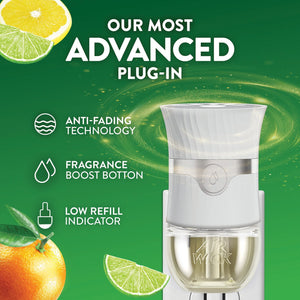 Air Wick Plug In Scented Oil Air Freshener Refills, Bright Citrus, 9 refills