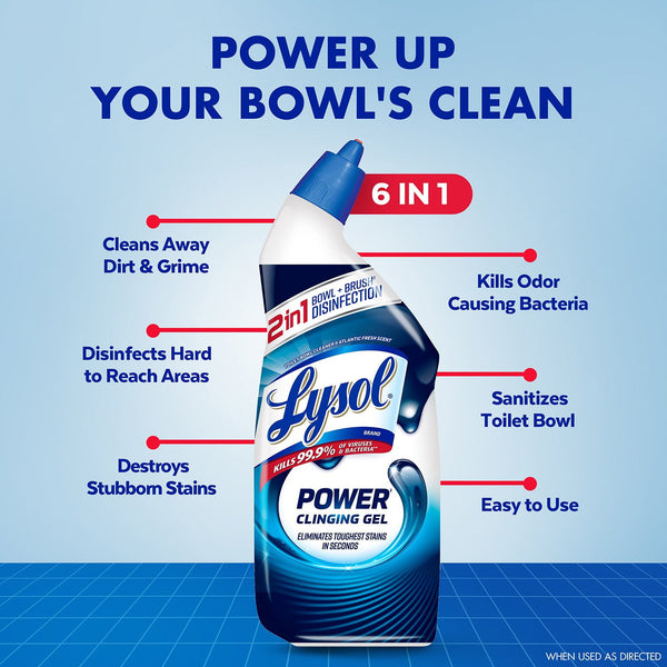 Lysol Advanced Toilet Bowl Gel Cleaner 32 fl. oz., 4 pk.