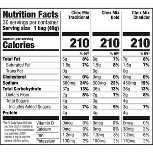 Chex Mix Savory Snack Mix Variety, 1.75 oz., 30 pk.