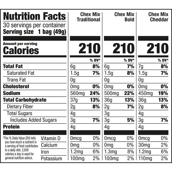 Chex Mix Savory Snack Mix Variety, 1.75 oz., 30 pk.