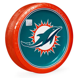 Miami Dolphins NFL Round Paper Plates, 10